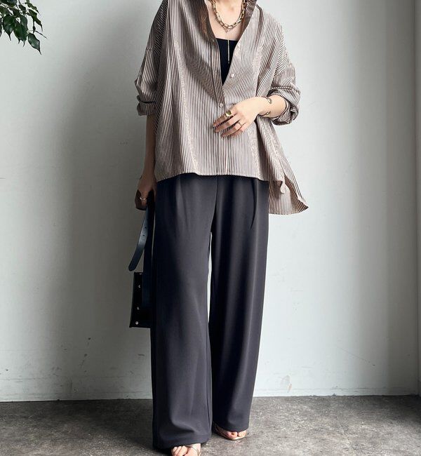  「カットジョーゼットバレルパンツ」|チノ|
