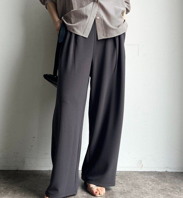  「カットジョーゼットバレルパンツ」|チノ|