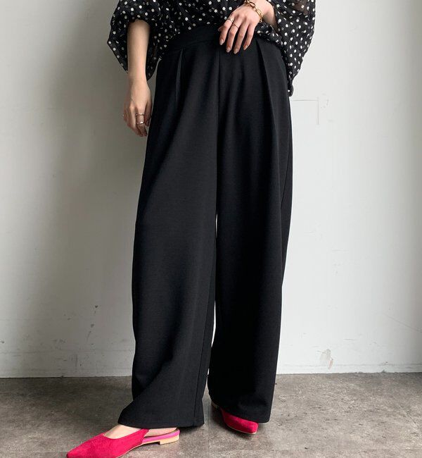  「カットジョーゼットバレルパンツ」|チノ|