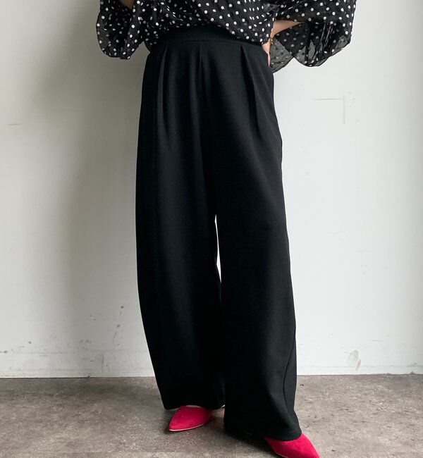  「カットジョーゼットバレルパンツ」|チノ|