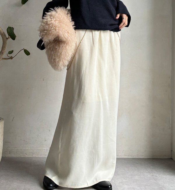  「サテンストレートスカート」|スカート|
