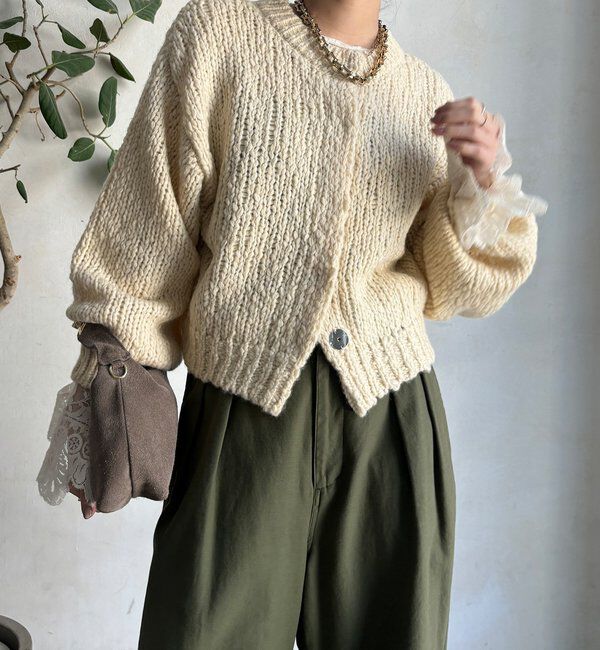  「ローゲージニットカーディガン」|カーディガン|