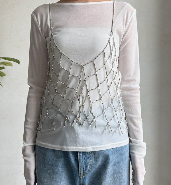  「【WEB限定】前後2WAYビーズビスチェ」|シャツ・ブラウス|