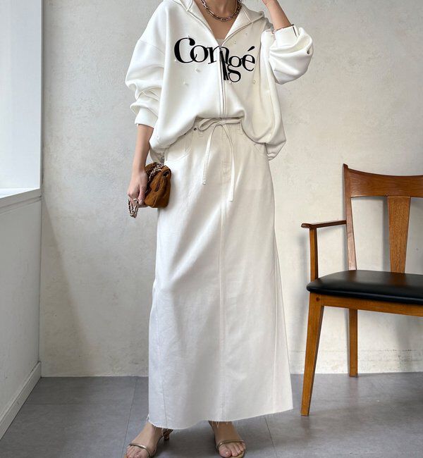  「【WEB限定】パール＋ロゴジップパーカー」|Tシャツ・カットソー|