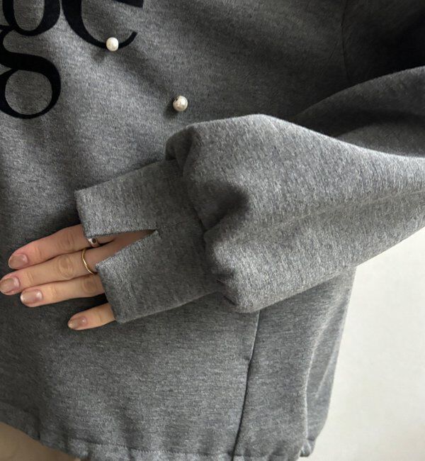  「【WEB限定】パール＋ロゴジップパーカー」|Tシャツ・カットソー|