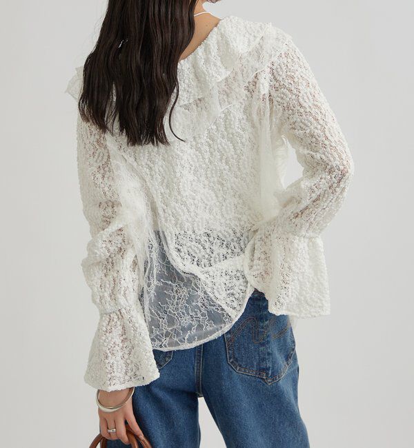  「レース切替ブラウス」|シャツ・ブラウス|