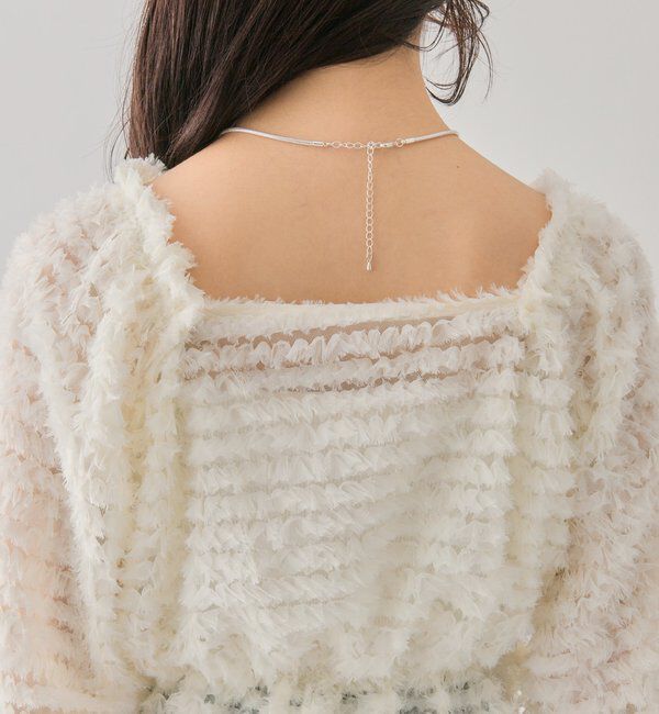  「スクエアフリンジ ブラウス」|シャツ・ブラウス|