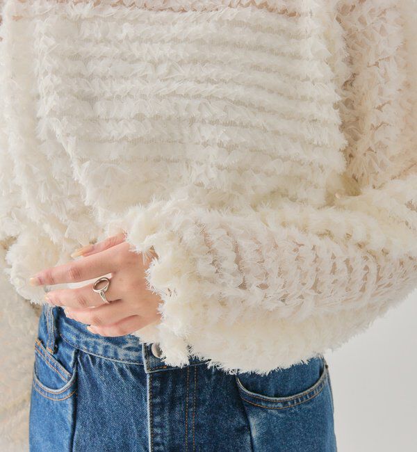  「スクエアフリンジ ブラウス」|シャツ・ブラウス|