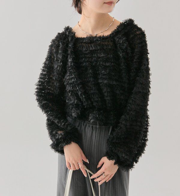  「スクエアフリンジ ブラウス」|シャツ・ブラウス|