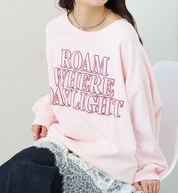  「アップリケロゴスウェット」|パーカー|ピンク