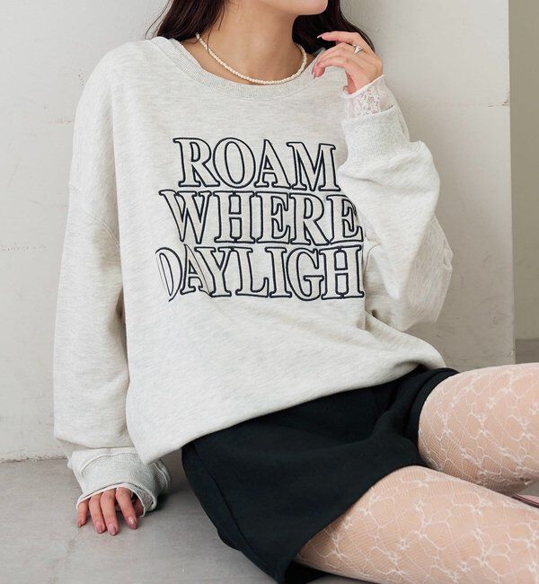  「アップリケロゴスウェット」|パーカー|