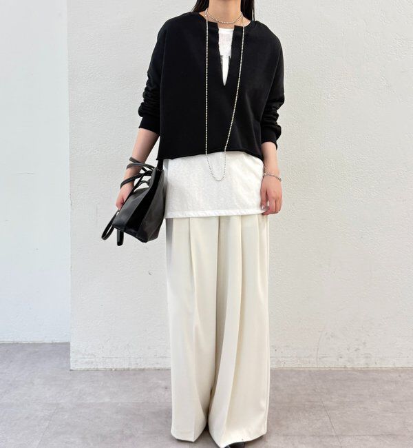  「スキッパーショートスウェット」|Tシャツ・カットソー|