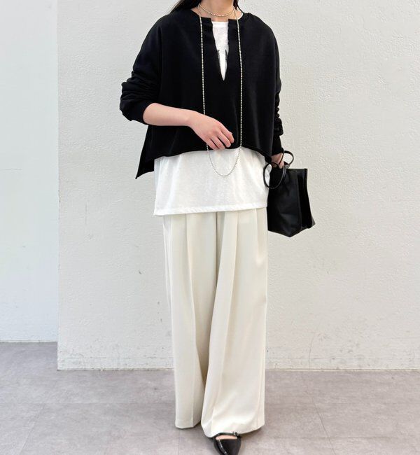  「スキッパーショートスウェット」|Tシャツ・カットソー|