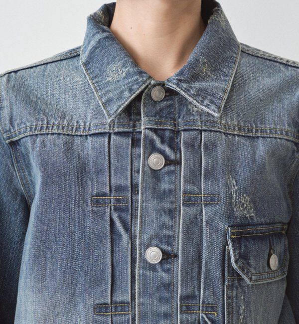  「ヴィンテージライクデニムジャケット」|ベスト・ジレ|
