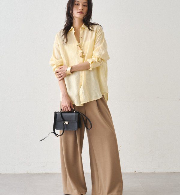  「【＠ld_risaコラボ】ジャージータックワイドパンツ」|チノ|