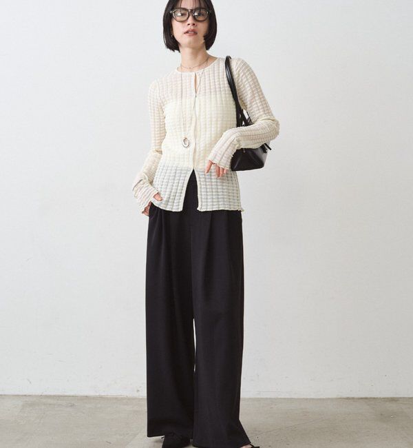  「【＠ld_risaコラボ】ジャージータックワイドパンツ」|チノ|