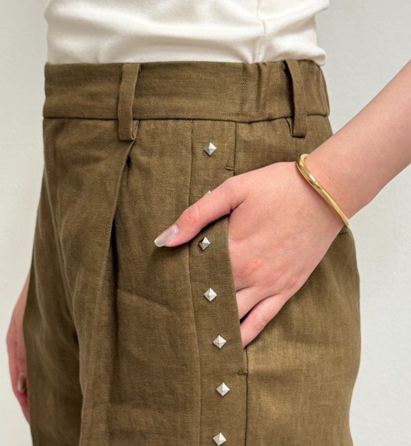  「リネンスタッズパンツ」|チノ|