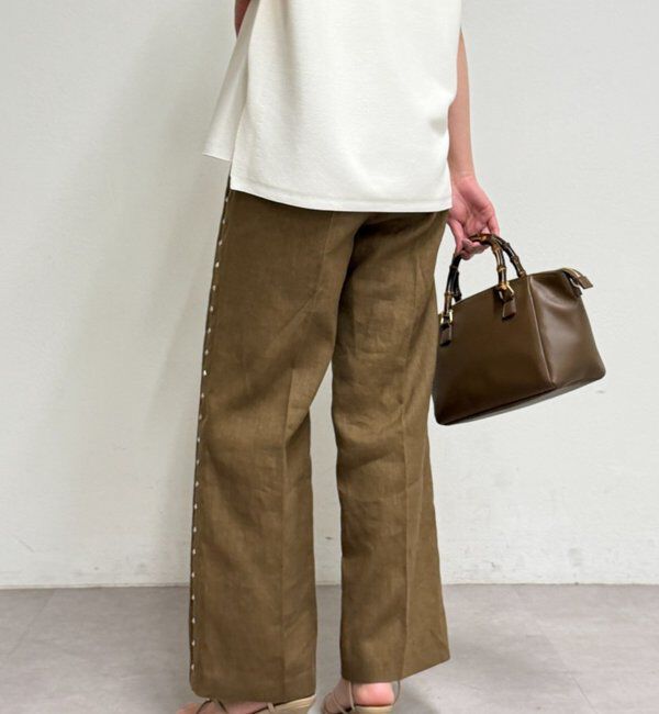  「リネンスタッズパンツ」|チノ|