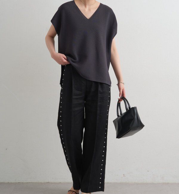  「リネンスタッズパンツ」|チノ|