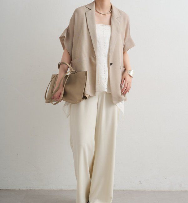  「半袖メッシュジャケット」|テーラードジャケット|