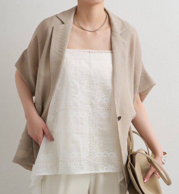  「半袖メッシュジャケット」|テーラードジャケット|