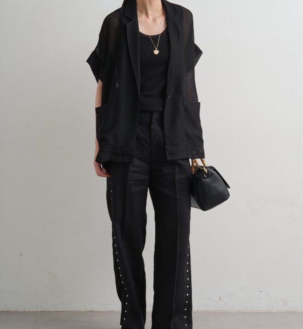  「半袖メッシュジャケット」|テーラードジャケット|