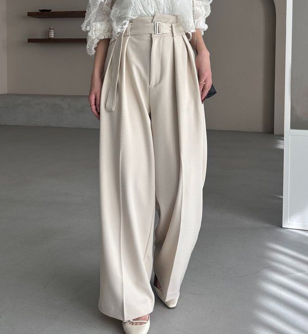  「【yuu企画】【サイズ展開あり】アシメウエストパンツ」|チノ|