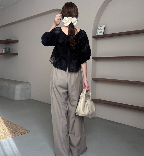  「【yuu企画】【サイズ展開あり】アシメウエストパンツ」|チノ|