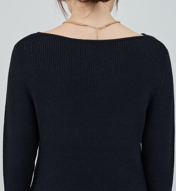  「【4色展開】アシンメトリーリブニット」|ニット・セーター|