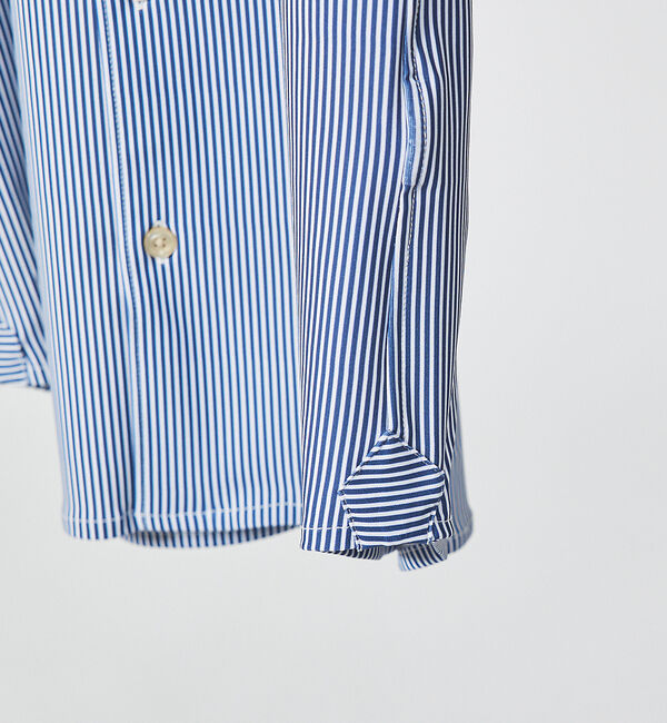 ABAHOUSE「【FLEX SHIRTS】Dry Moment ナロウ ストライプ 長袖 シャツ」|シャツ・ブラウス|