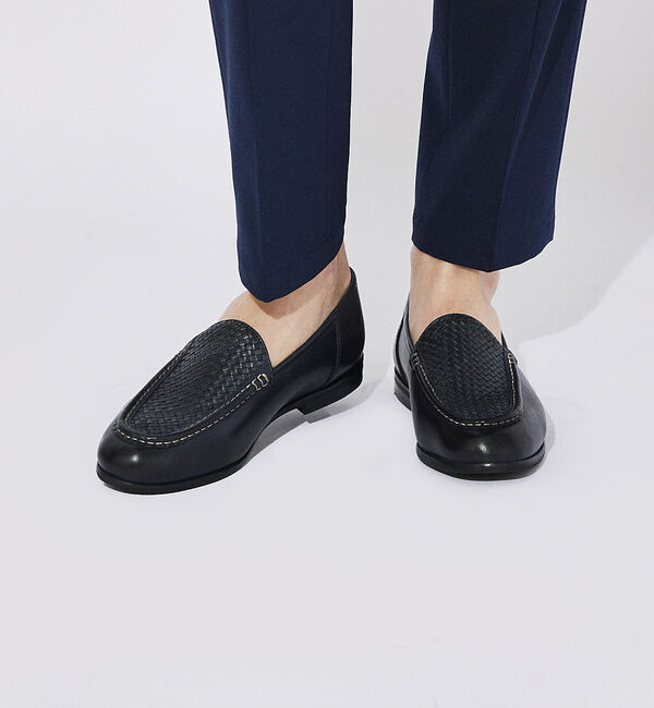 alfredoBANNISTER「レザーメッシュスリッポン」|スニーカー|
