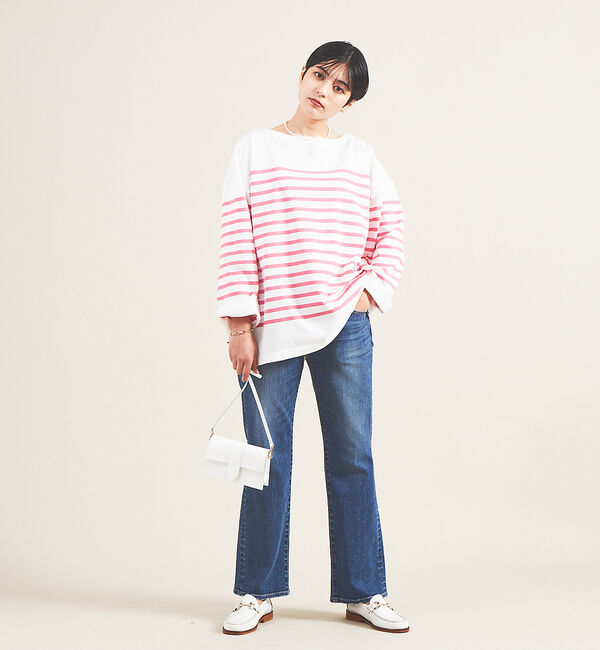 Rouge vif「【2022秋カラー】パネルボーダーニット」|ニット・セーター|