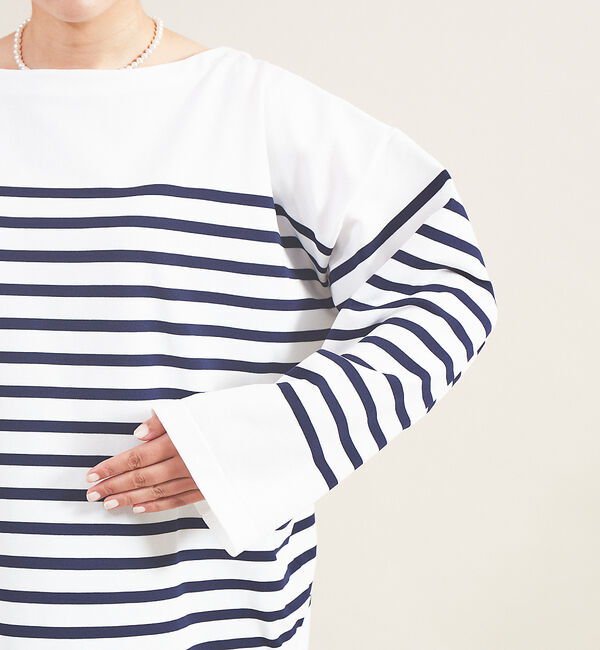 Rouge vif「【2022秋カラー】パネルボーダーニット」|ニット・セーター|