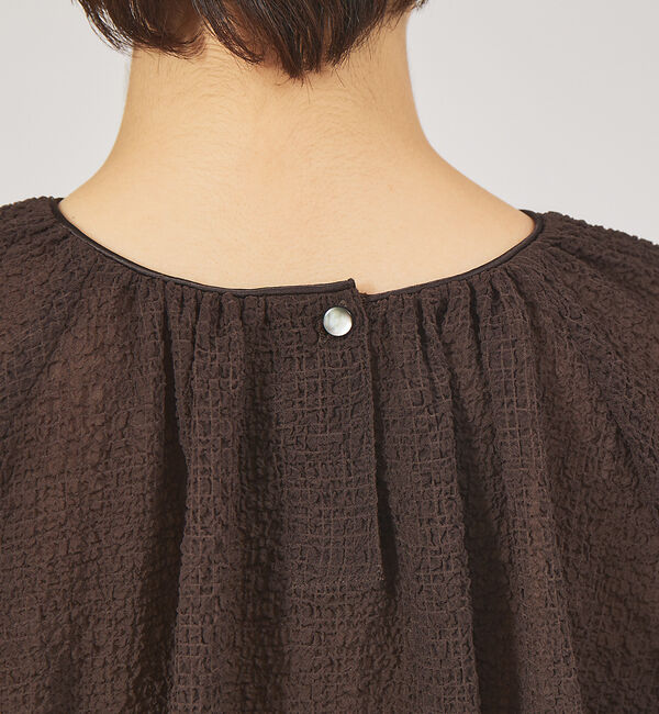 qualite「シアーサッカーパフブラウス」|シャツ・ブラウス|