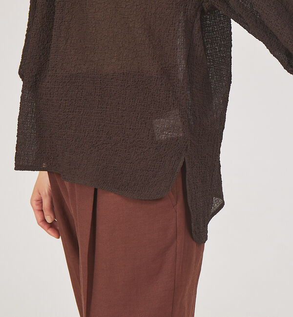 qualite「シアーサッカーパフブラウス」|シャツ・ブラウス|