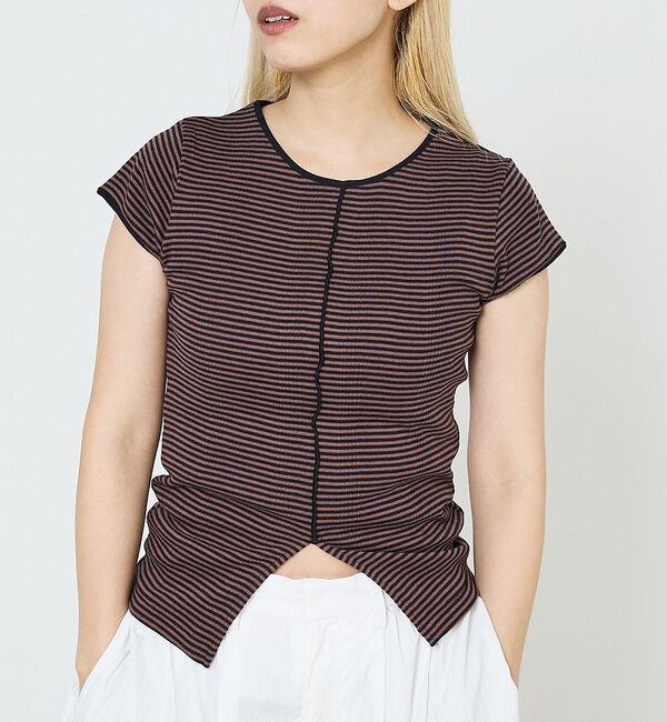 NOMINE「【Robert P. Miller】 パネル リブ スリット ハーフスリーブ/半」|Tシャツ・カットソー|