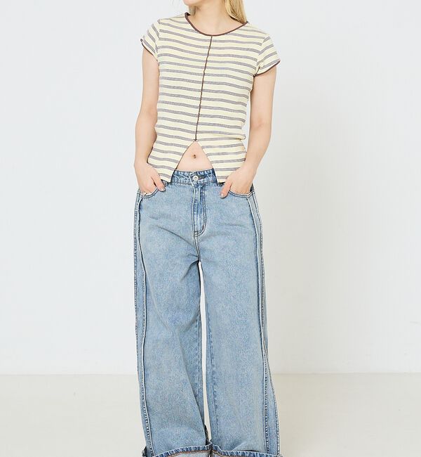 NOMINE「【Robert P. Miller】 パネル リブ スリット ハーフスリーブ/半」|Tシャツ・カットソー|