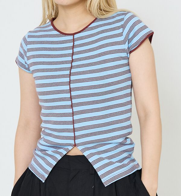 NOMINE「【Robert P. Miller】 パネル リブ スリット ハーフスリーブ/半」|Tシャツ・カットソー|