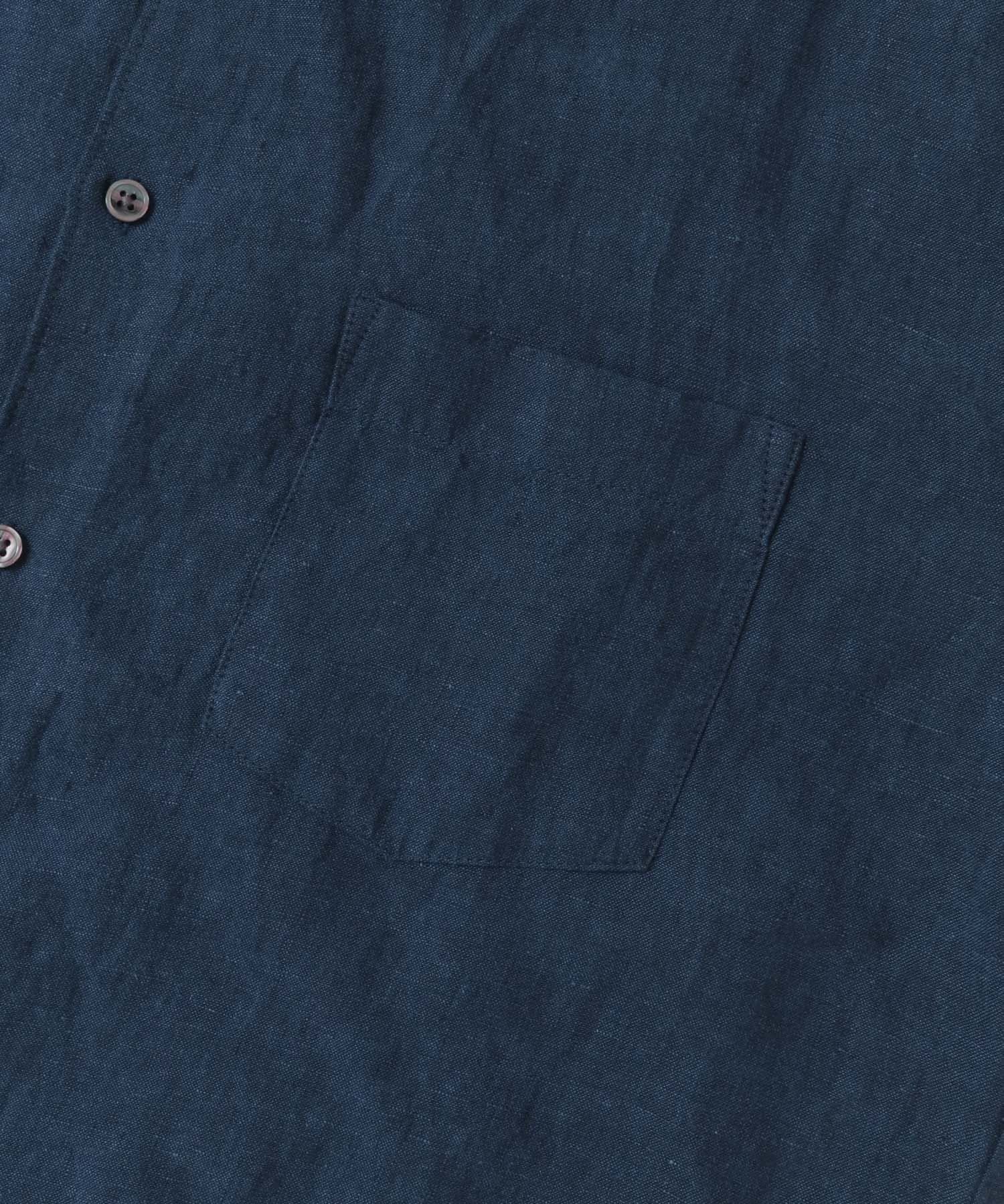 URBAN RESEARCH DOORS「『XLサイズ/WEB限定』シルケットリネンバンドカラーロングスリーブシャツ」|シャツ・ブラウス|