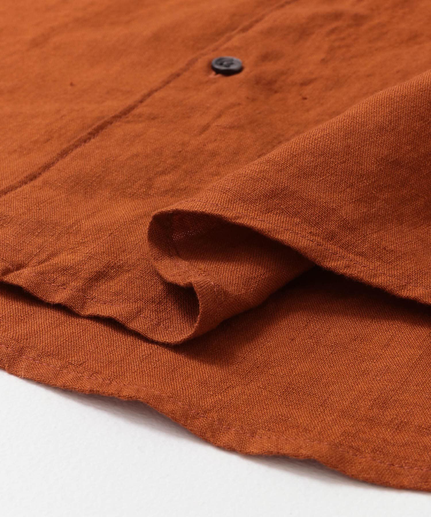 URBAN RESEARCH DOORS「『XLサイズ/WEB限定』シルケットリネンバンドカラーロングスリーブシャツ」|シャツ・ブラウス|