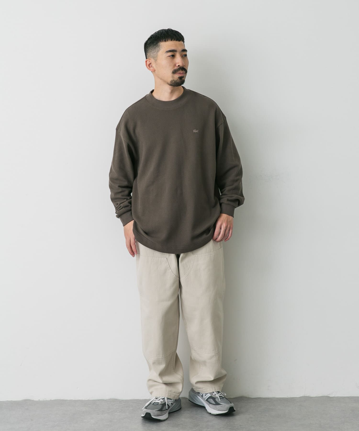 URBAN RESEARCH DOORS「『別注』LACOSTE&times;DOORS　thick pique mock long-sleeve」|Tシャツ・カットソー|