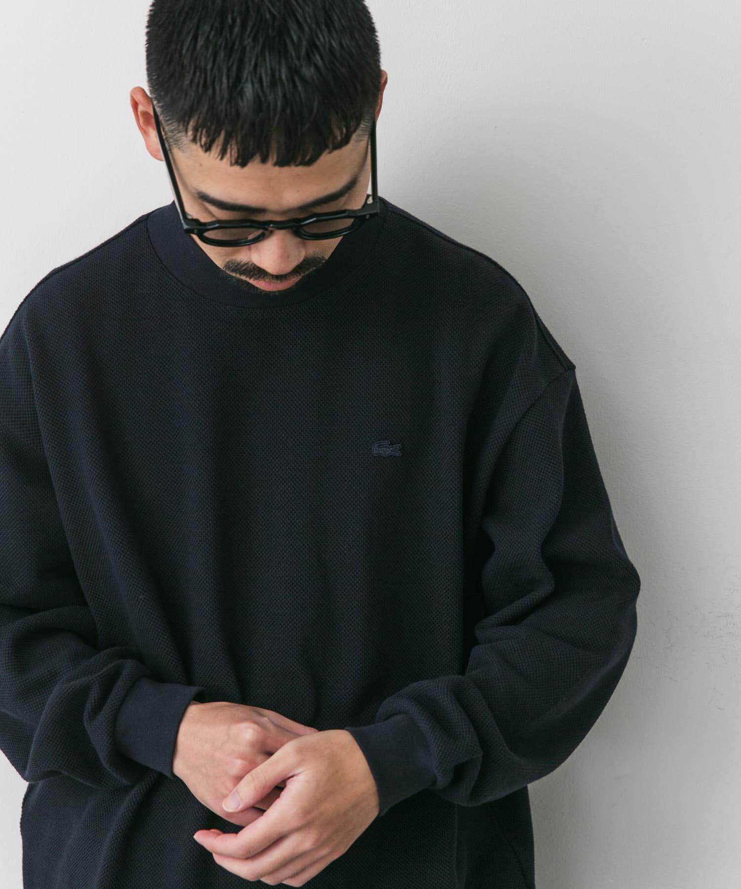 URBAN RESEARCH DOORS「『別注』LACOSTE&times;DOORS　thick pique mock long-sleeve」|Tシャツ・カットソー|