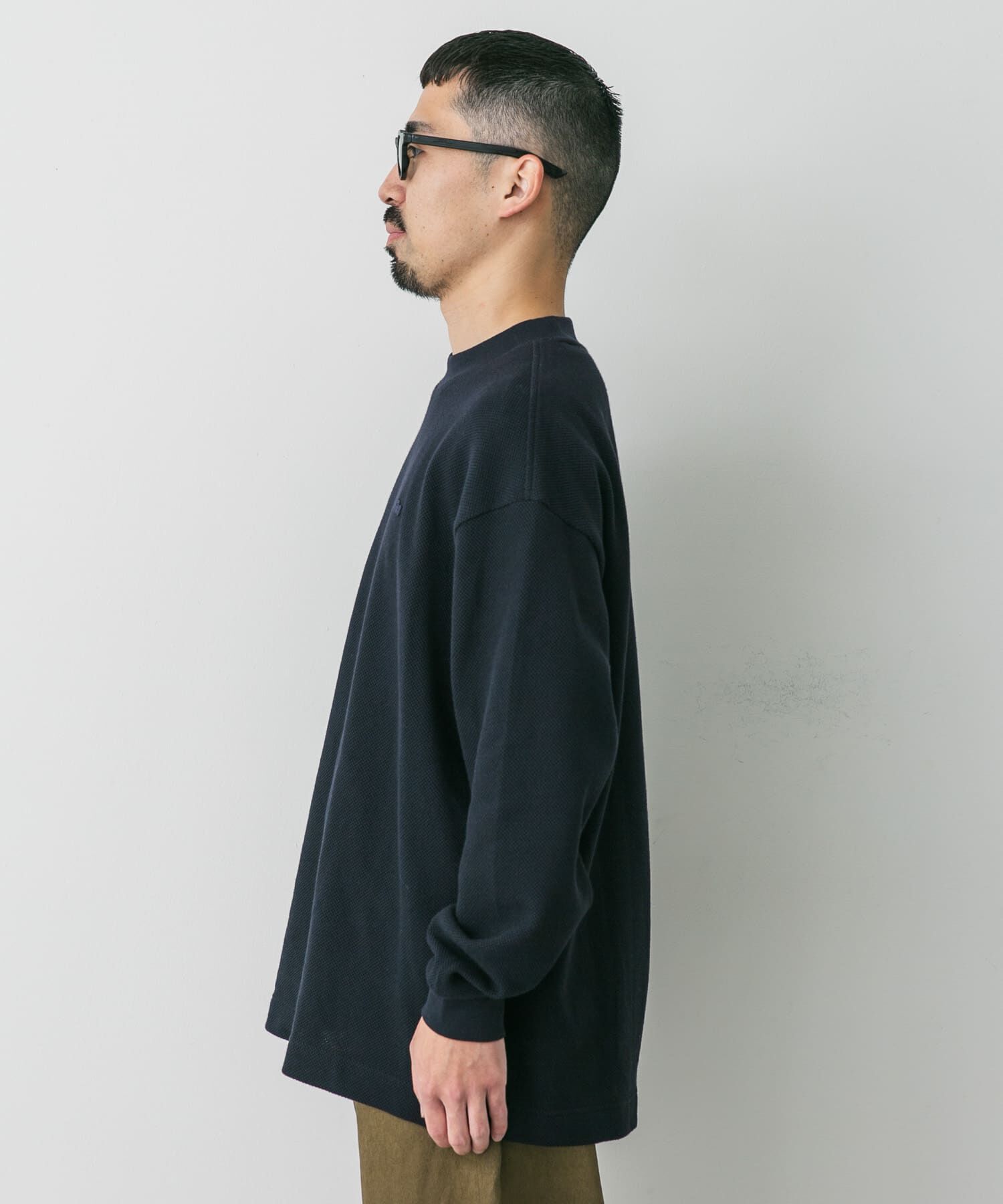 URBAN RESEARCH DOORS「『別注』LACOSTE&times;DOORS　thick pique mock long-sleeve」|Tシャツ・カットソー|