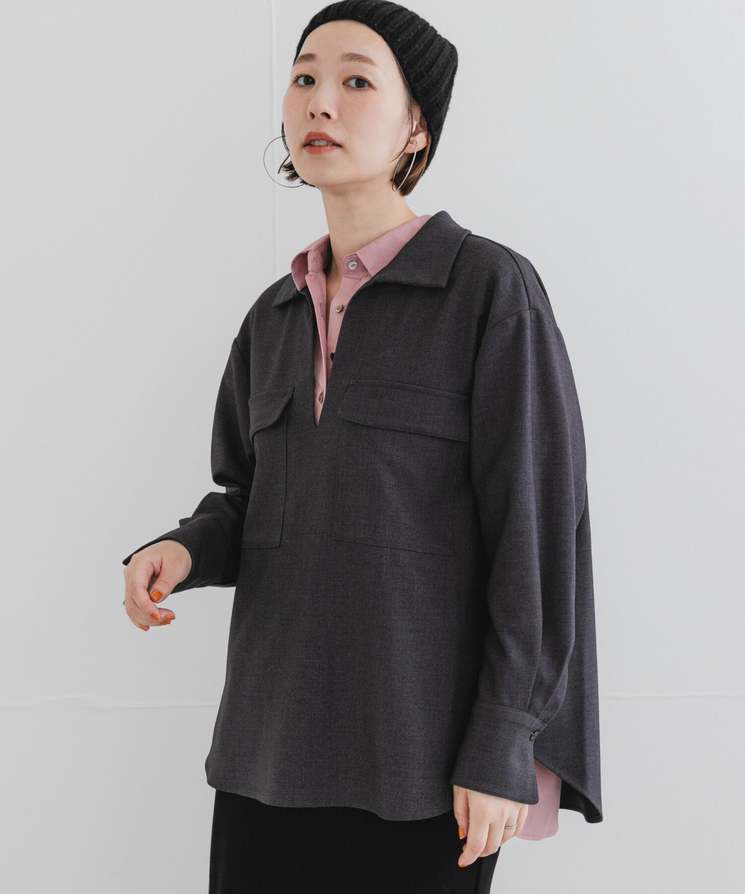 URBAN RESEARCH ROSSO「F by ROSSO　ウールライクプルブラウス」|シャツ・ブラウス|