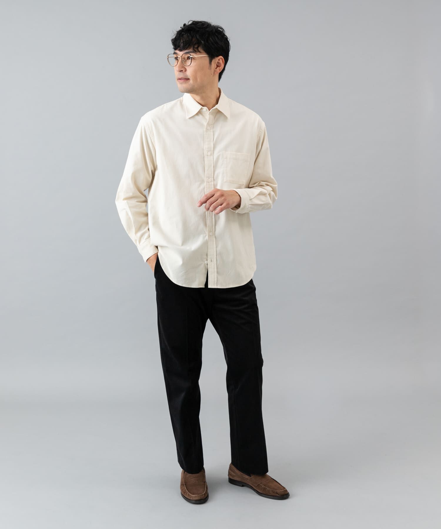 URBAN RESEARCH ROSSO「アーバンリラックスコーデュロイレギュラーシャツ」|シャツ・ブラウス|