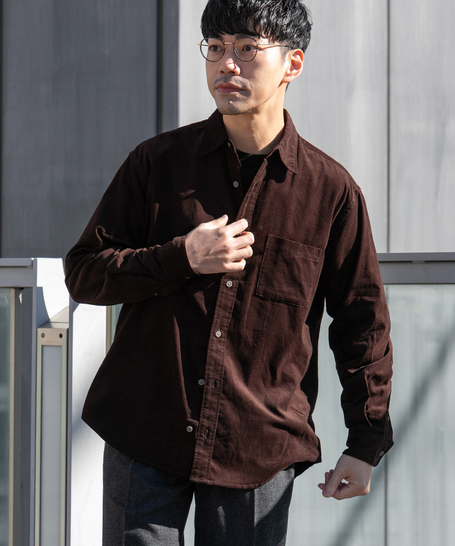 URBAN RESEARCH ROSSO「アーバンリラックスコーデュロイレギュラーシャツ」|シャツ・ブラウス|