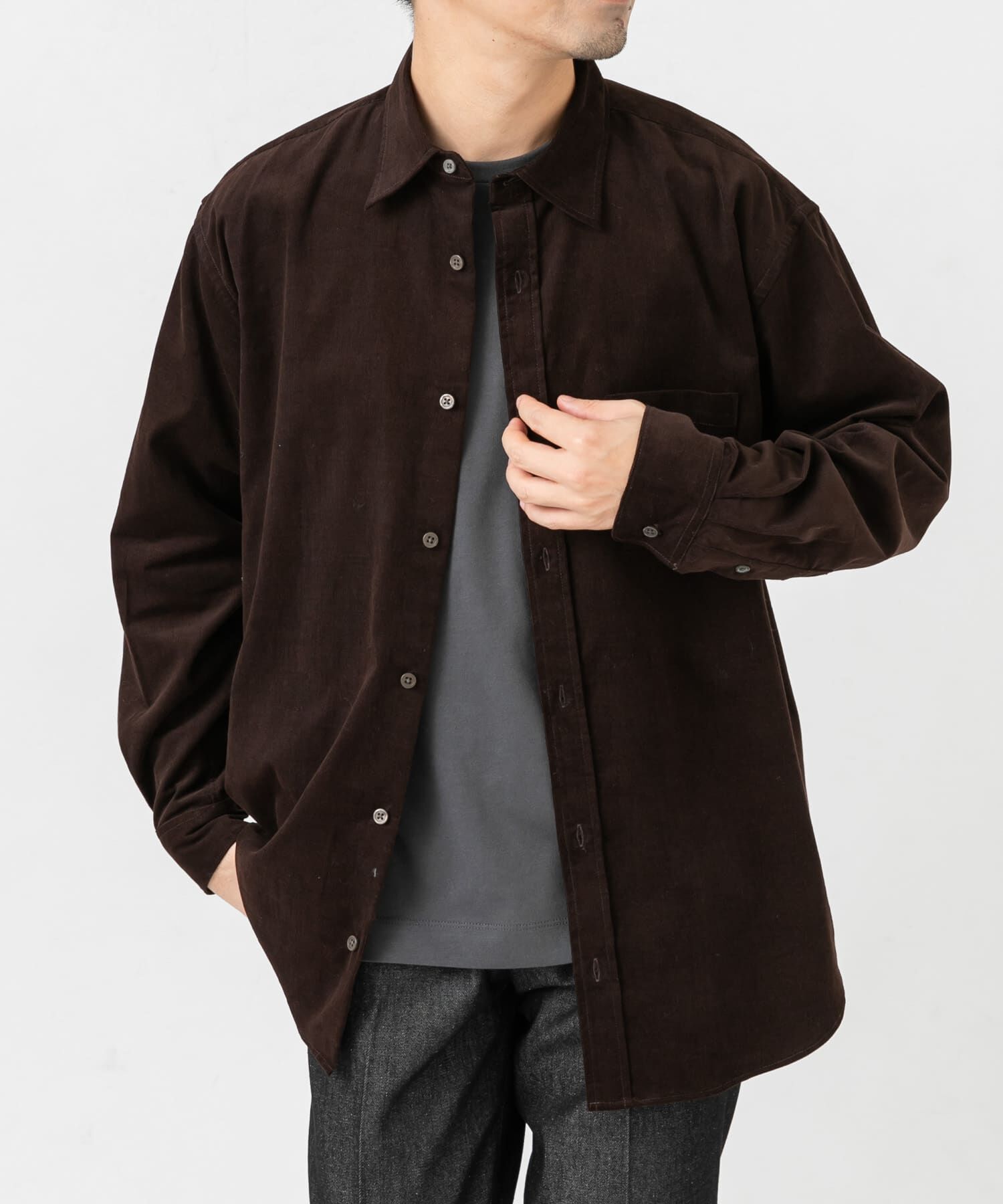 URBAN RESEARCH ROSSO「アーバンリラックスコーデュロイレギュラーシャツ」|シャツ・ブラウス|