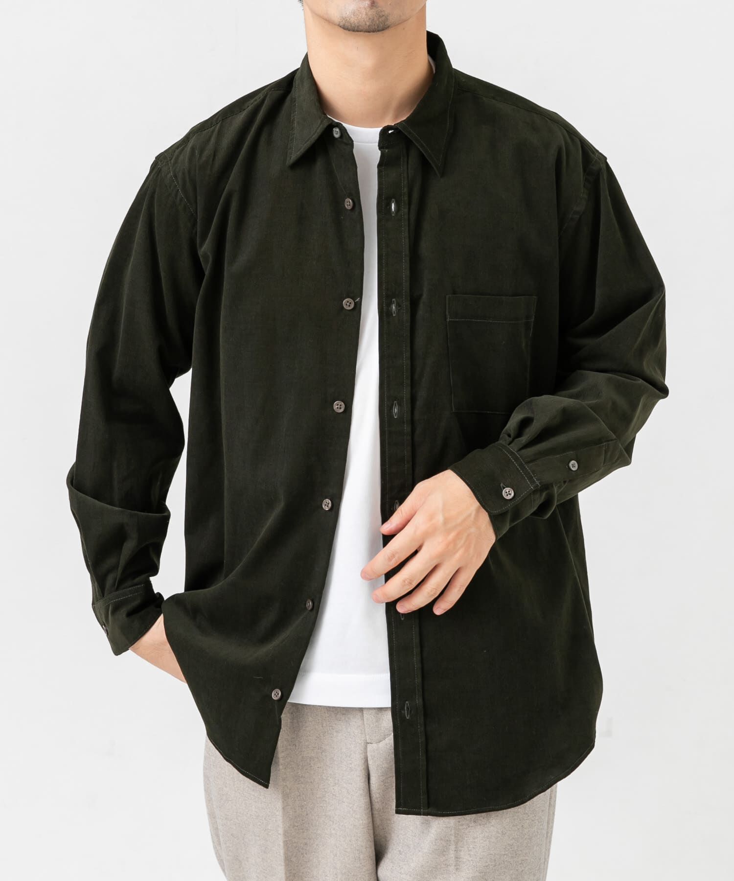 URBAN RESEARCH ROSSO「アーバンリラックスコーデュロイレギュラーシャツ」|シャツ・ブラウス|