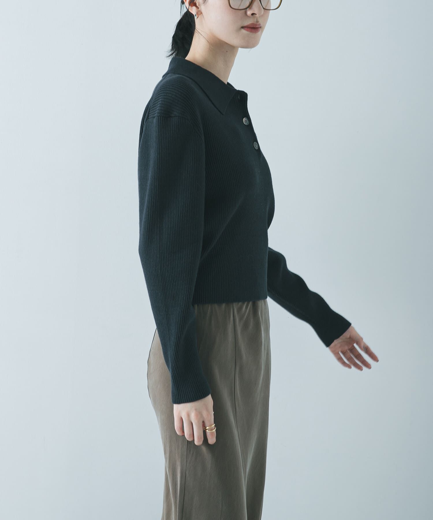 URBAN RESEARCH「コットンシルクポロ衿ニット」|ニット・セーター|