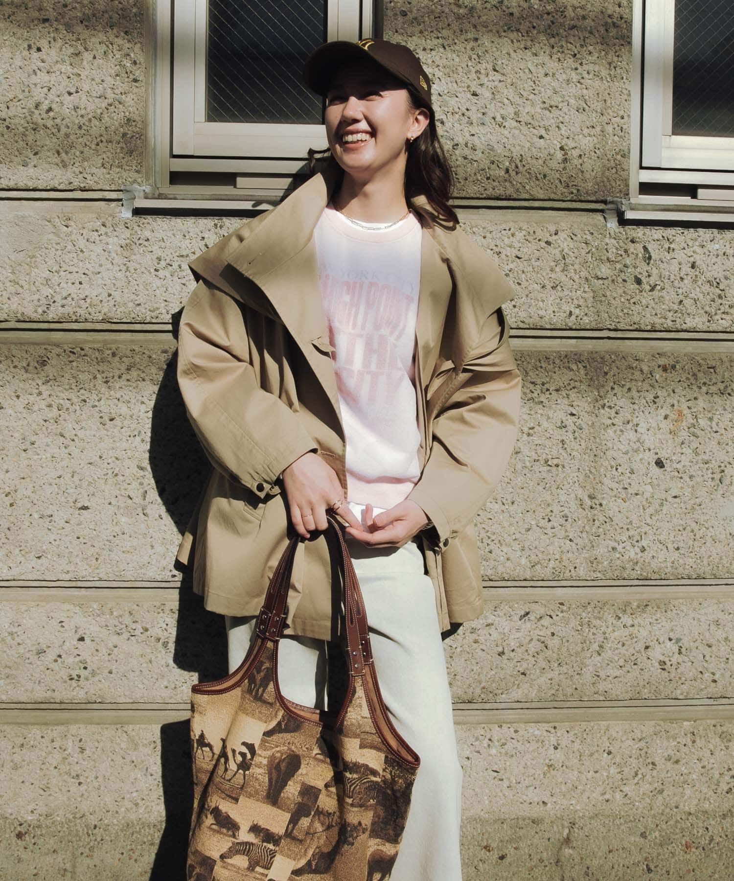 URBAN RESEARCH「スタンドカラーミドル丈トレンチコート」|トレンチコート|